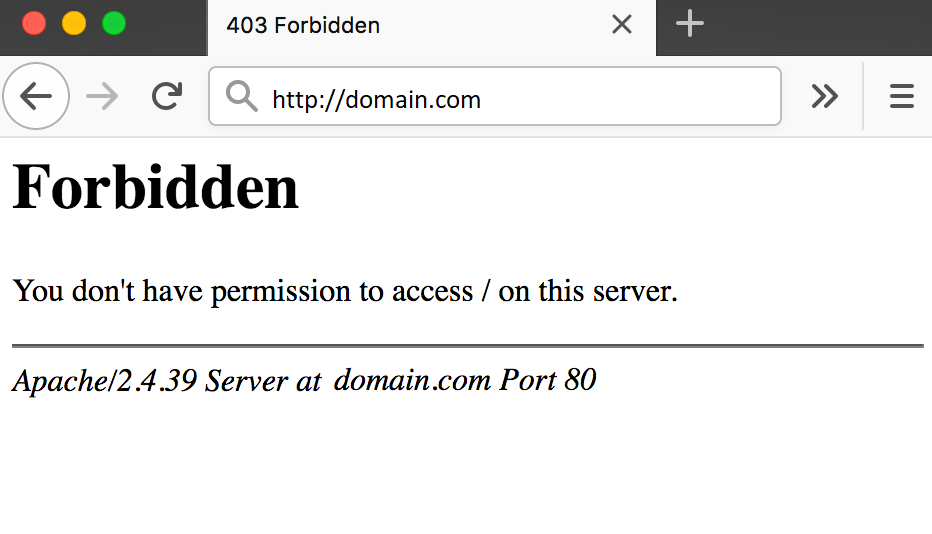 403 Forbidden Error